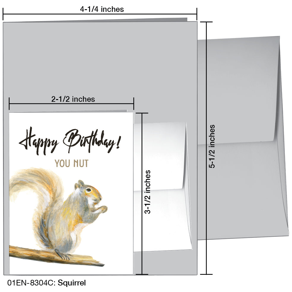 Squirrel, Greeting Card (8304C), Enclosure, www.printedcanvas.com