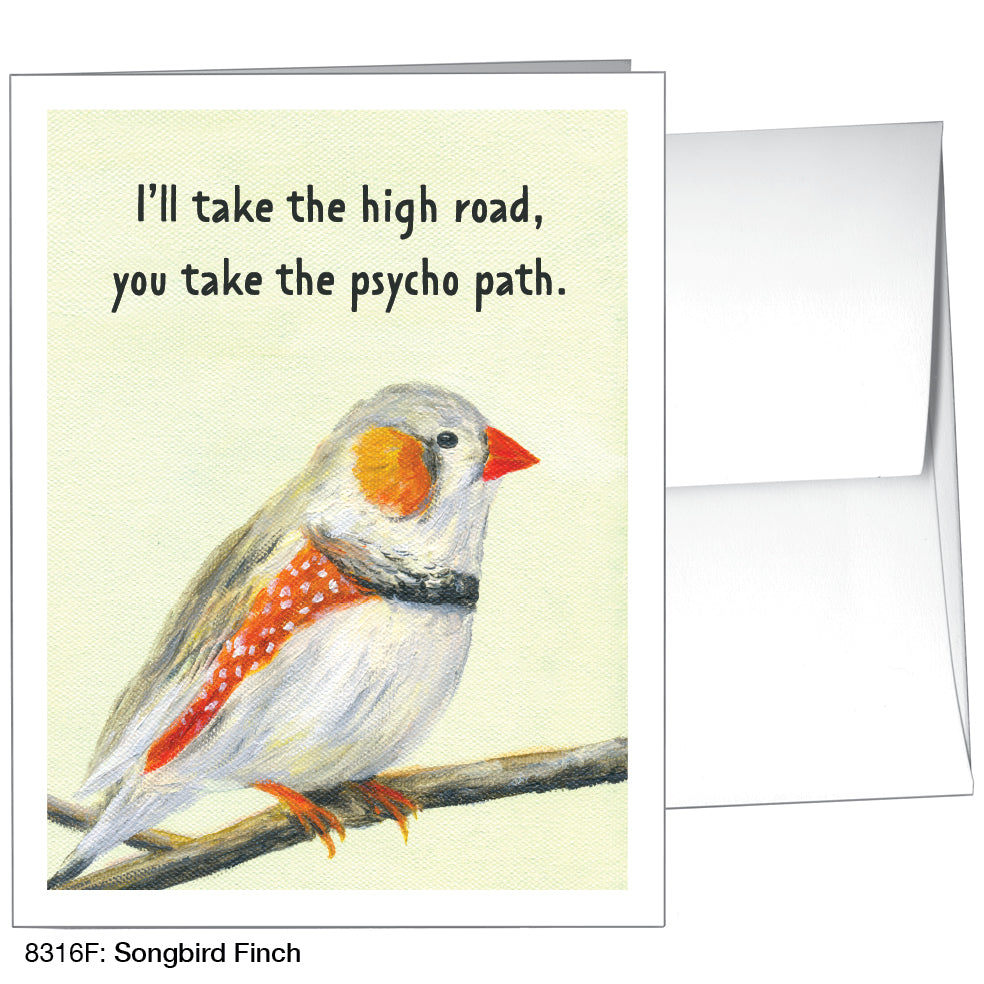 Songbird Finch, Greeting Card (8316F), A2 Card, printedcanvas.com