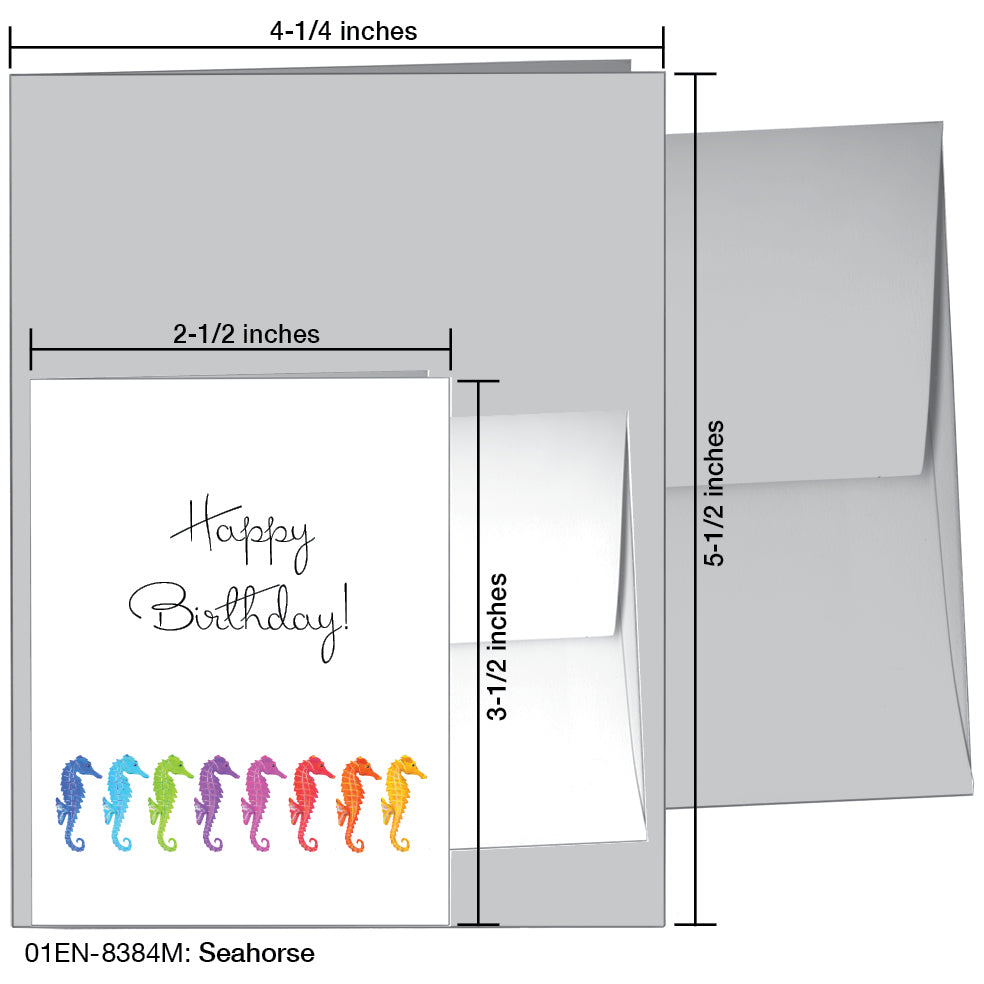 Seahorse, Greeting Card (8384M), Enclosure, www.printedcanvas.com