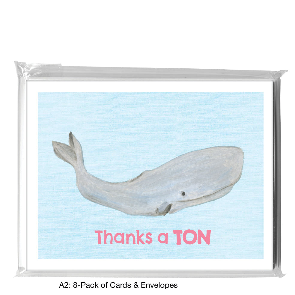 Sperm Whale, Greeting Card (8386J), A2 8-Pack, printedcanvas.com