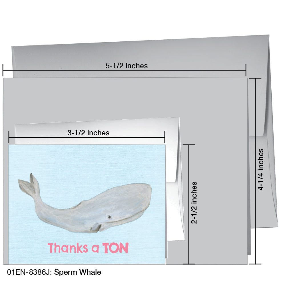 Sperm Whale, Greeting Card (8386J), Enclosure, printedcanvas.com