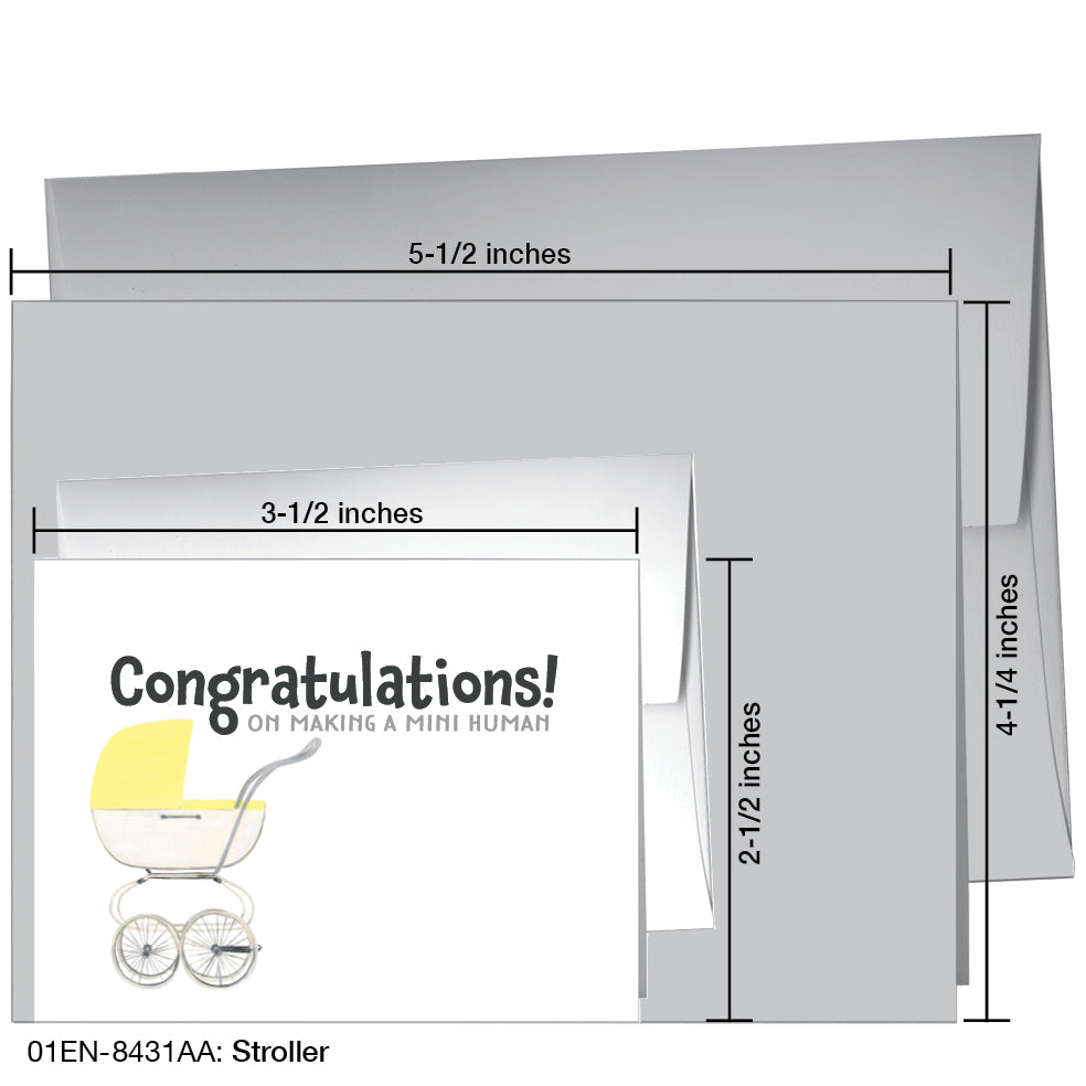 Stroller, Greeting Card (8431AA), Enclosure, printedcanvas.com