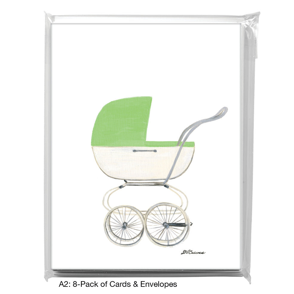 Stroller, Greeting Card (8431C), A2 8-Pack, printedcanvas.com
