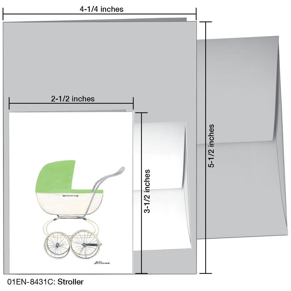 Stroller, Greeting Card (8431C), Enclosure, printedcanvas.com