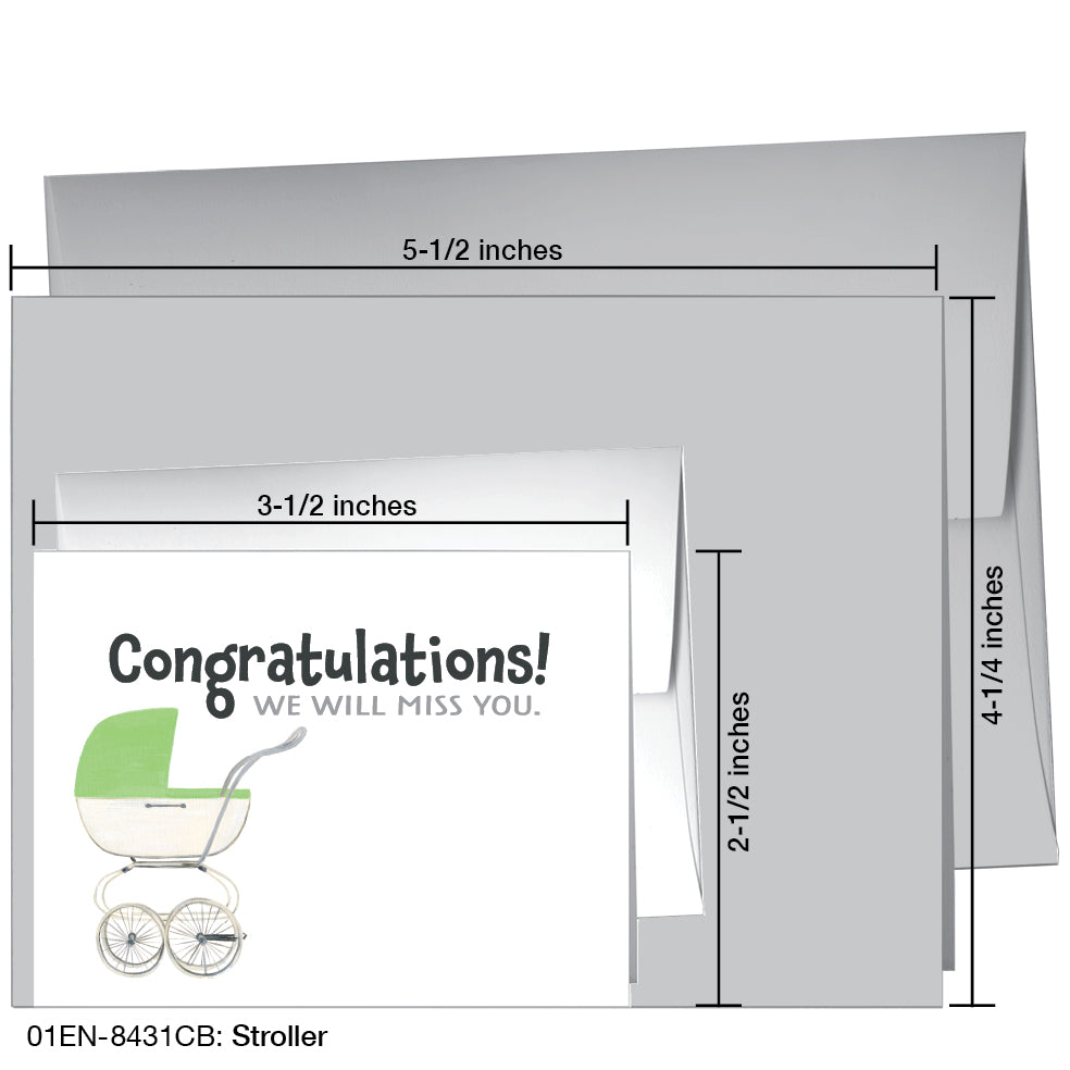Stroller, Greeting Card (8431CB), Enclosure, printedcanvas.com