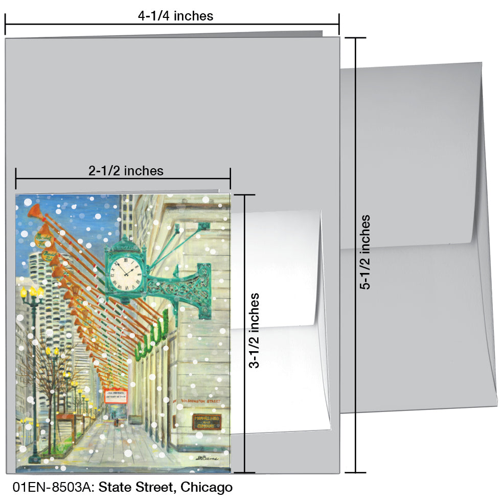 State Street, Chicago, Greeting Card (8503A), Enclosure, printedcanvas.com