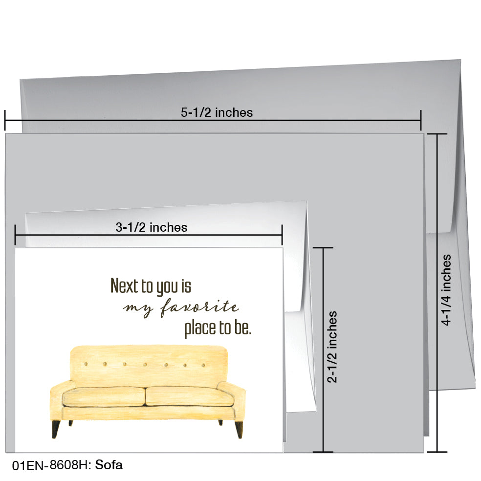 Sofa, Greeting Card (8608H), Enclosure, www.printedcanvas.com