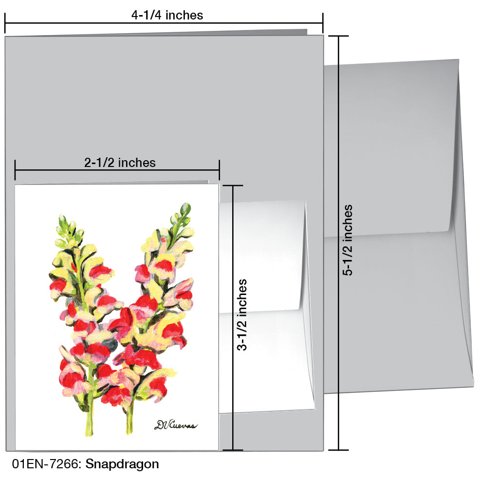 Snapdragon, Greeting Card (7266A), Enclosure, www.printedcanvas.com