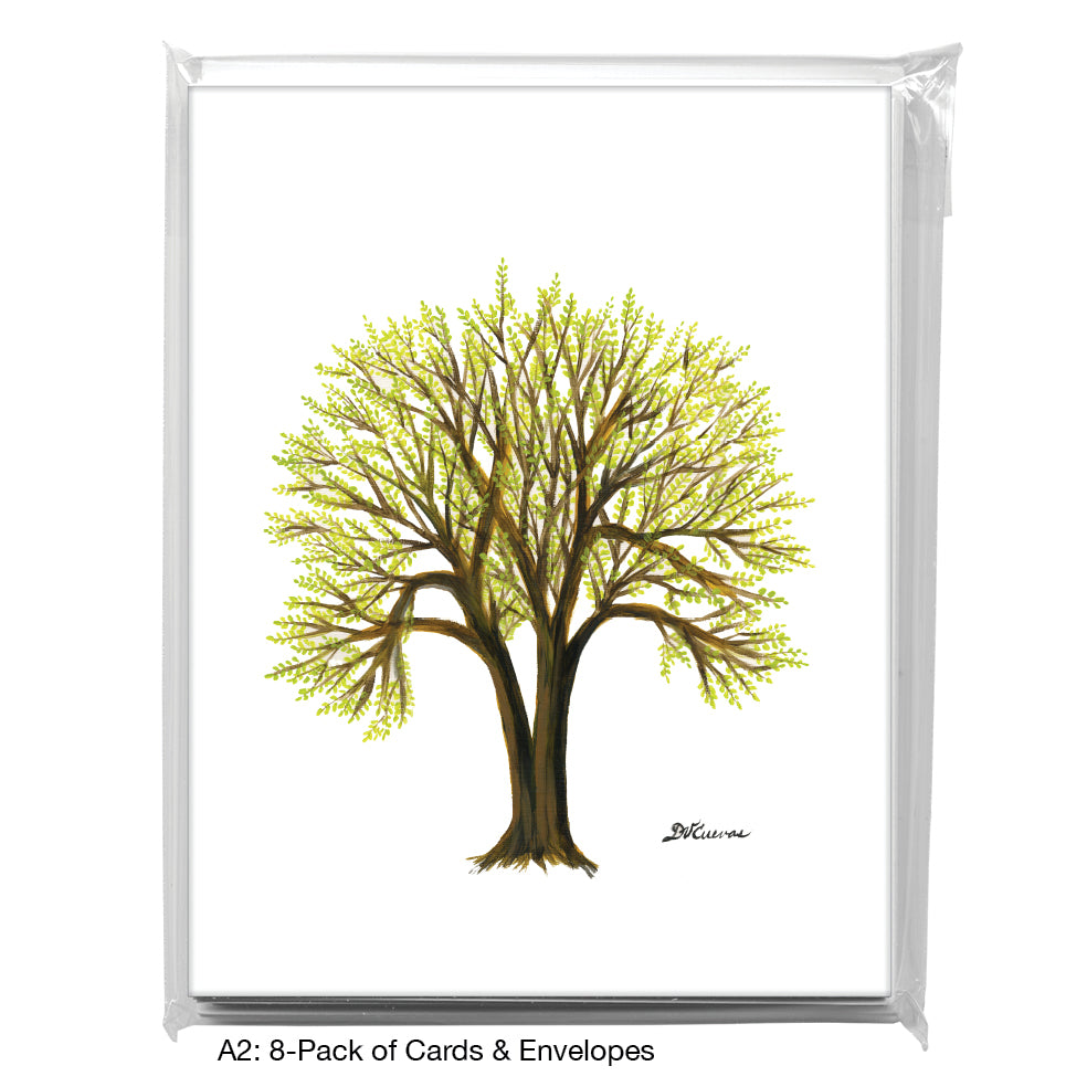 Seasons Tree Twin, Greeting Card (7550), A2 8-Pack, printedcanvas.com