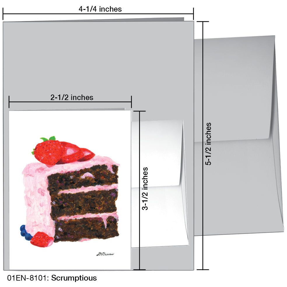 Scrumptious, Greeting Card (8101F), Enclosure, www.printedcanvas.com