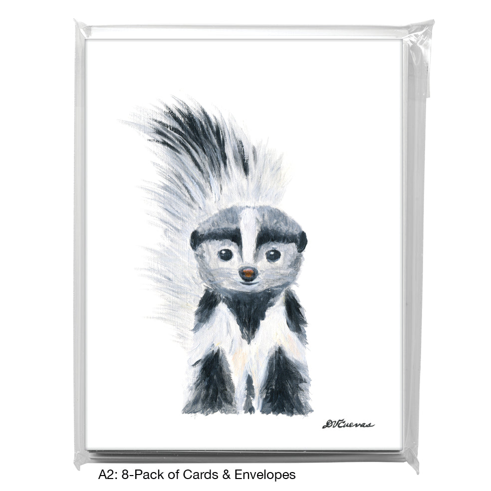 Skunk Face, Greeting Card (8111G), A2 Card 8-Pack, www.printedcanvas.com