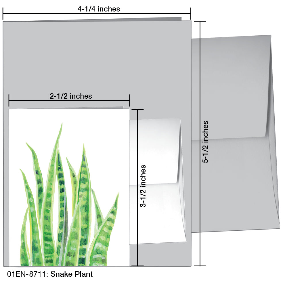 Snake Plant, Greeting Card (8711), Enclosure, printedcanvas.com