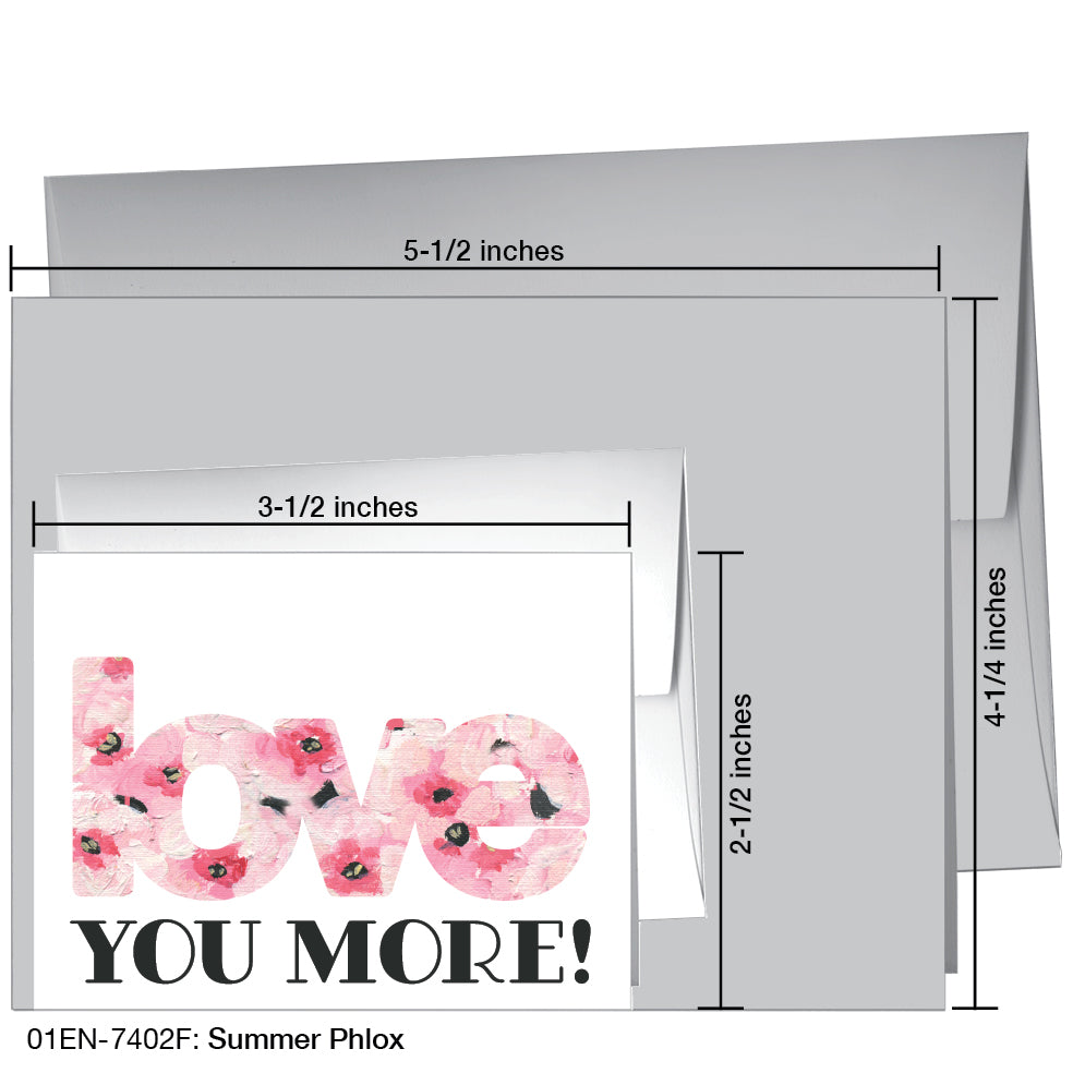 Summer Phlox, Greeting Card (7402F), Enclosure, www.printedcanvas.com
