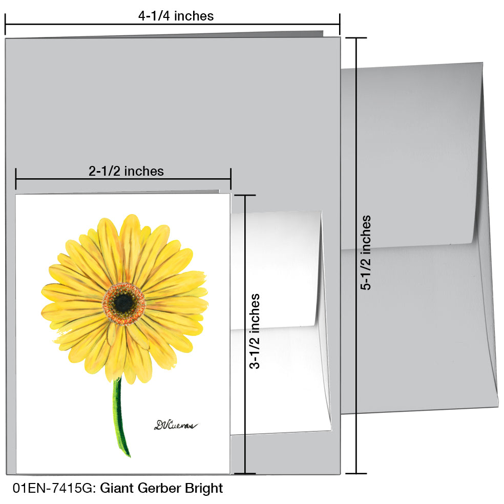 Giant Gerber Bright, Greeting Card (7415G), Enclosure, www.printedcanvas.com