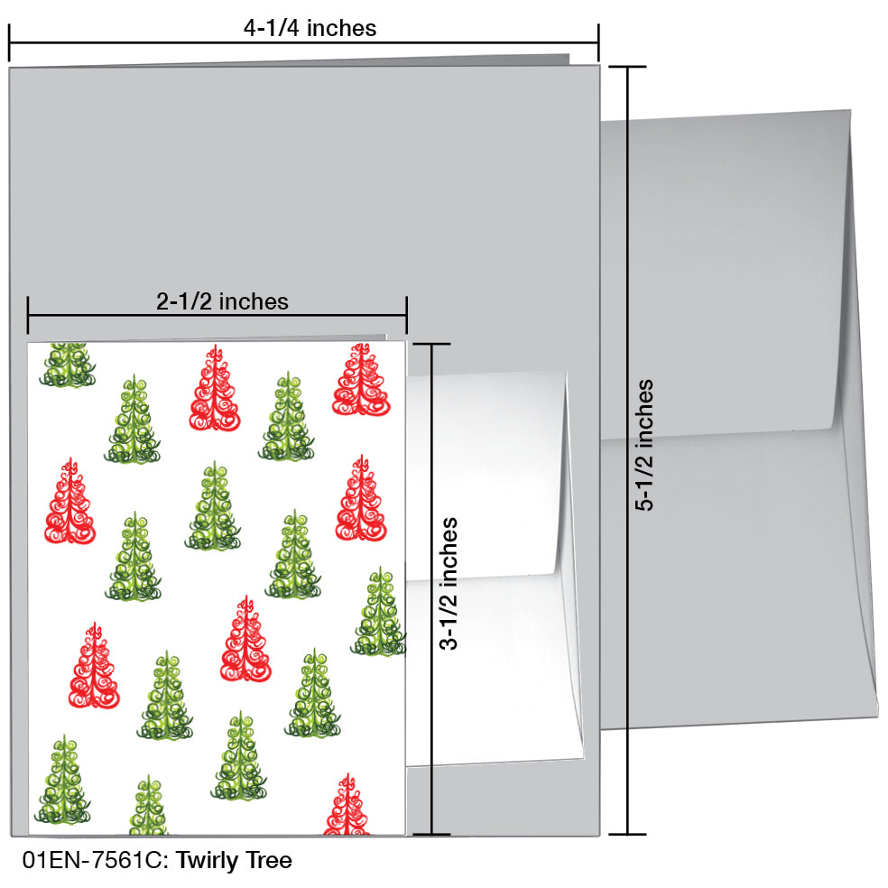 Twirly Tree, Greeting Card (7561C), Enclosure, www.printedcanvas.com
