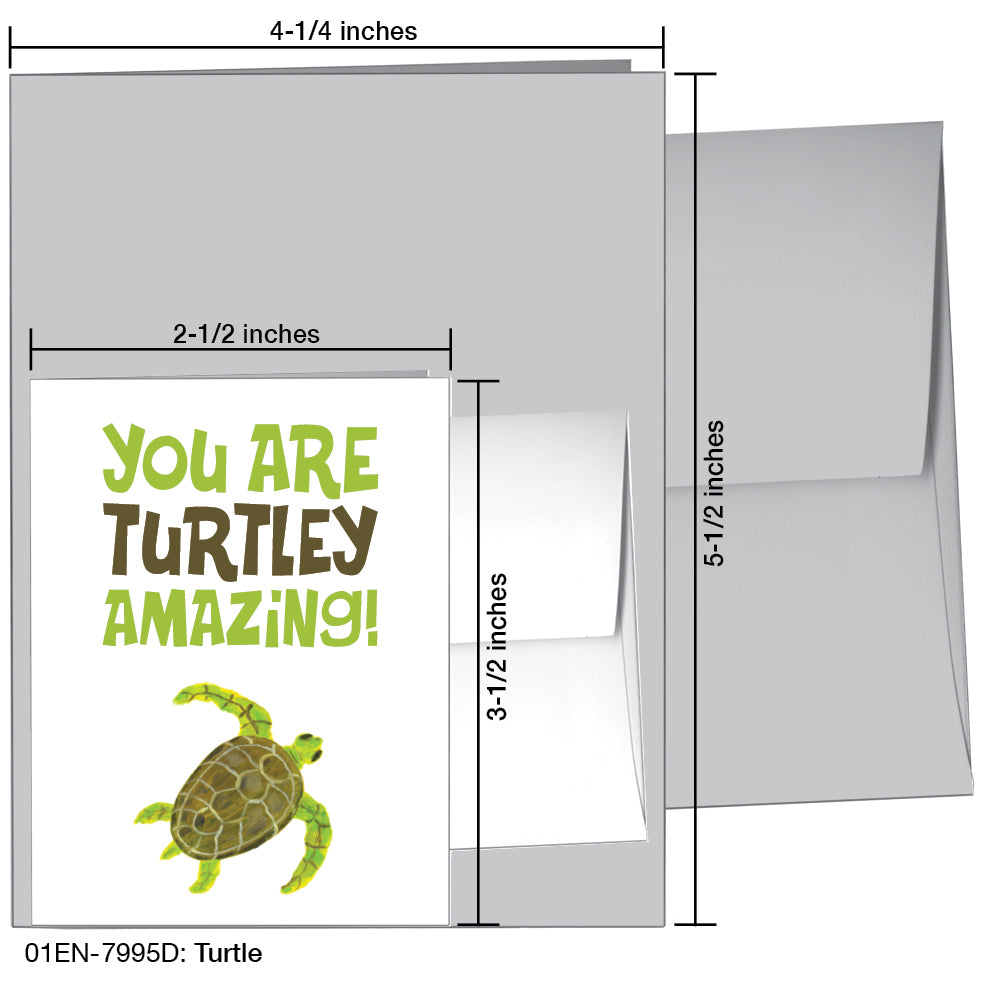 Turtle, Greeting Card (7995D), Enclosure, www.printedcanvas.com