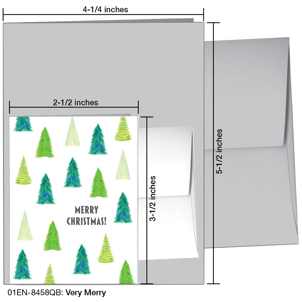 Very Merry, Greeting Card (8458QB), Enclosure Card, www.printedcanvas.com