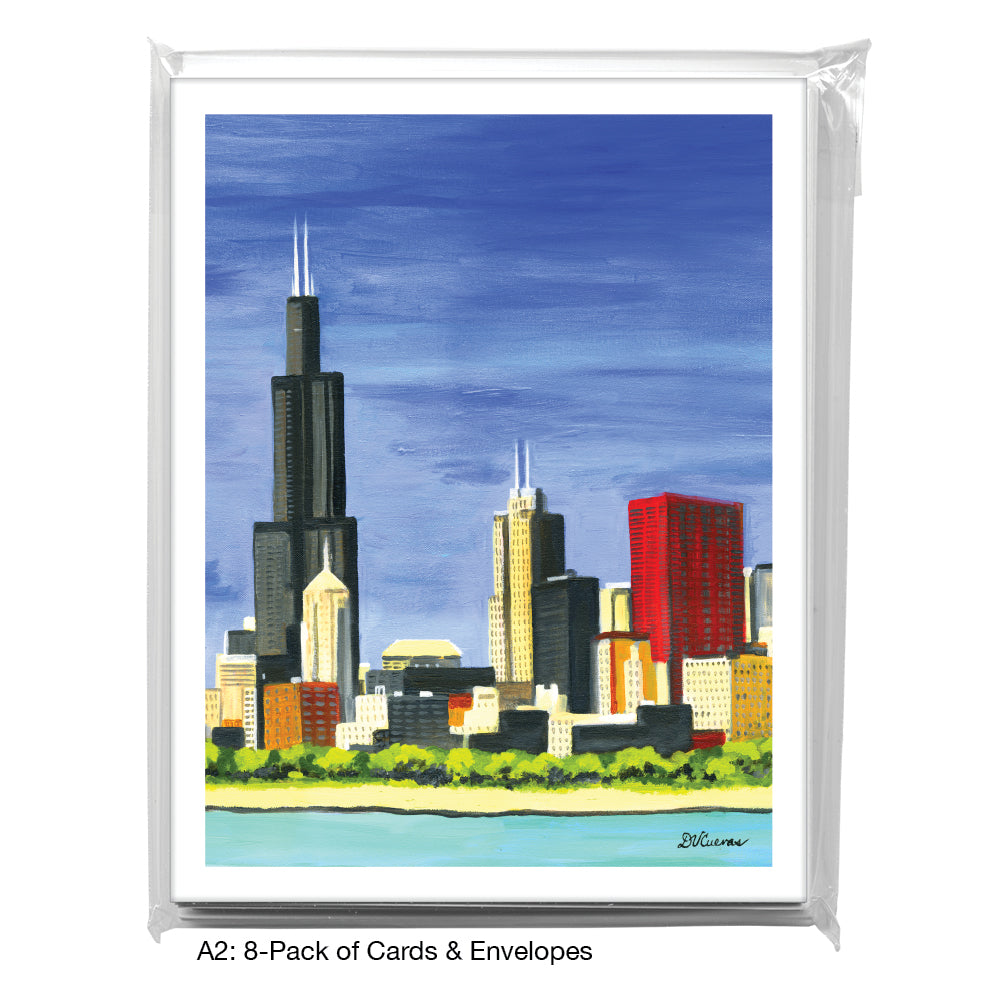 Willis Tower, Chicago, Greeting Card (7364G), A2 8-Pack, printedcanvas.com