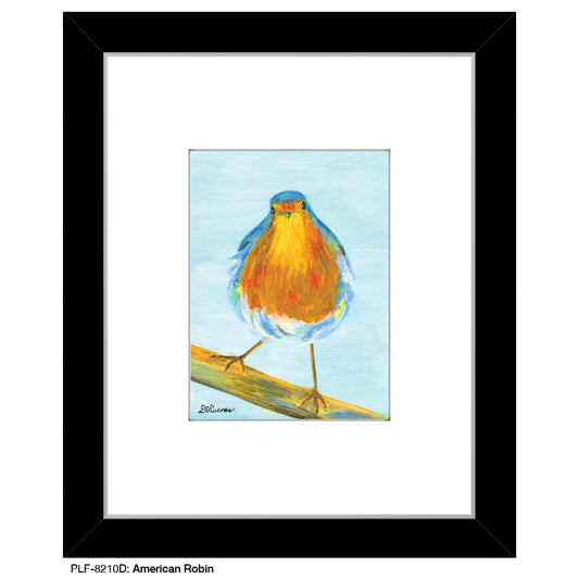 American Robin, Print (#8210D), Print Matted, www.printedcanvas.com