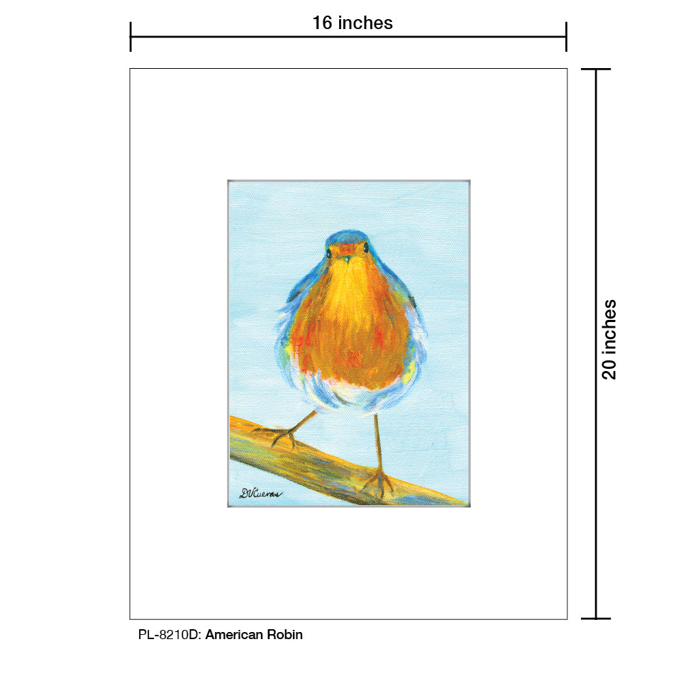 American Robin, Print (#8210D) - Printed Canvas