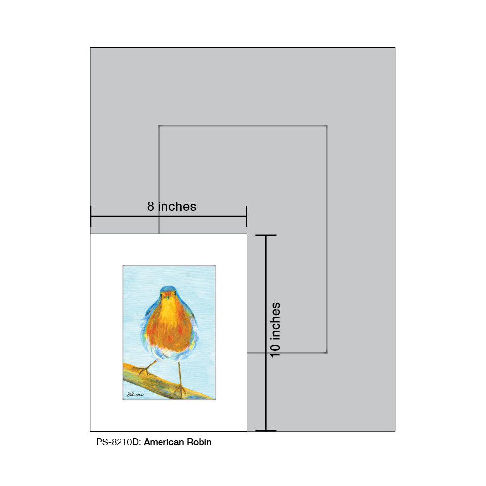 American Robin, Print (#8210D) - Printed Canvas