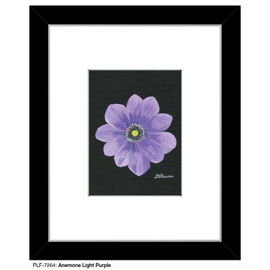 Anemone Light Purple, Print (#7264A), Print Matted, www.printedcanvas.com