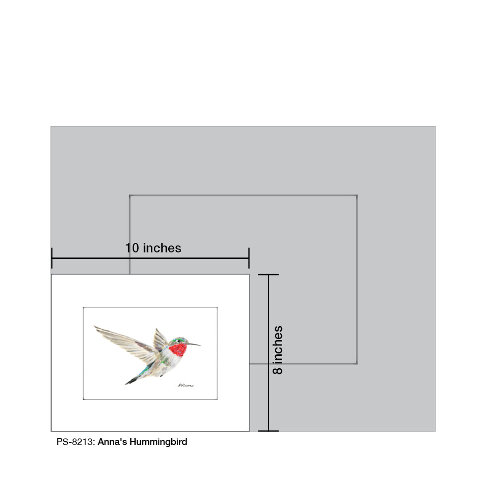 Anna's Hummingbird, Print (#8213) - Printed Canvas