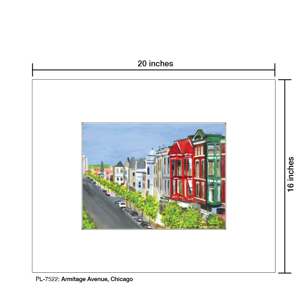 Armitage Avenue, Chicago, Print (#7522A), Printe Matted, www.printedcanvas.com