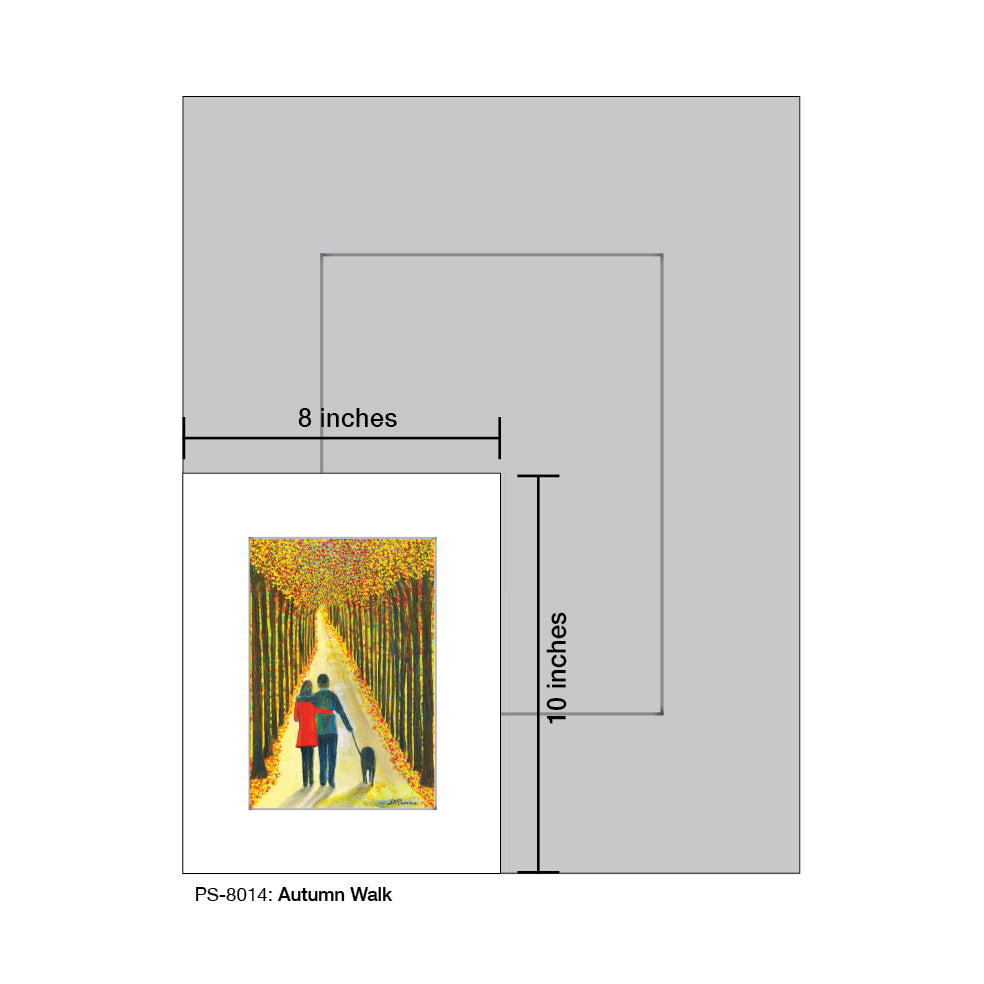 Autumn Walk, Print (#8014A), Print Matted, www.printedcanvas.com