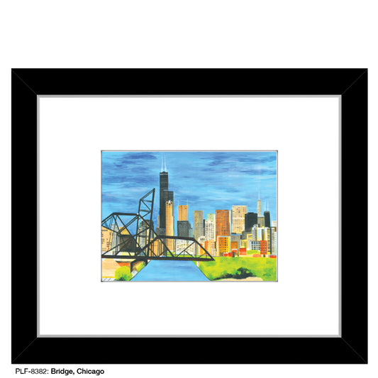 Bridge, Chicago, Print (#8382C), Print Matted, www.printedcanvas.com