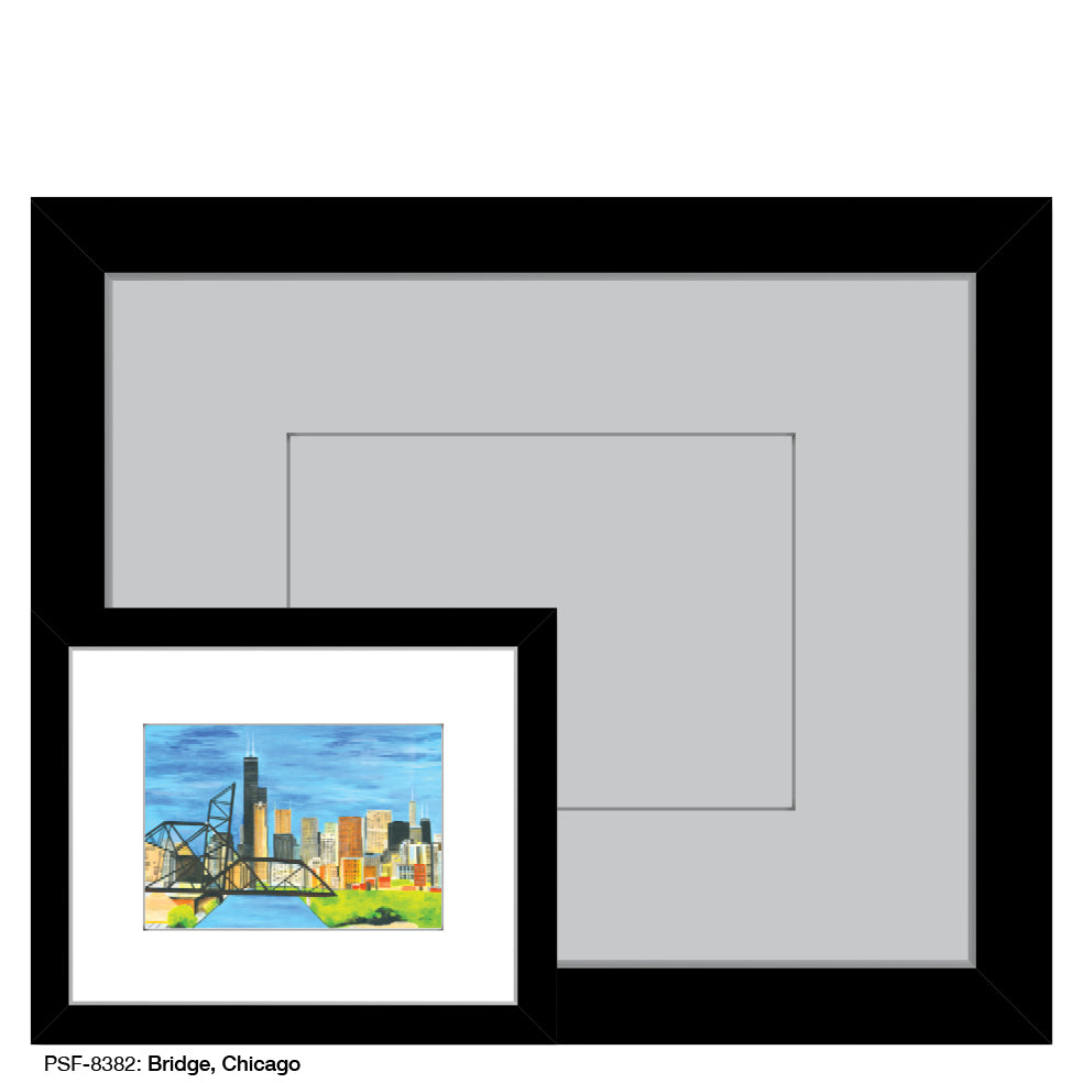 Bridge, Chicago, Print (#8382C), Print Matted, www.printedcanvas.com