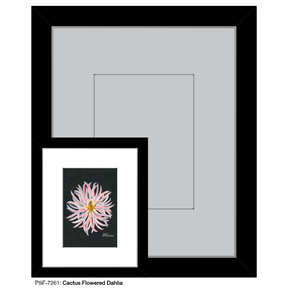 Cactus Flowered Dahlia, Print (#7261A), Print Matted, www.printedcanvas.com