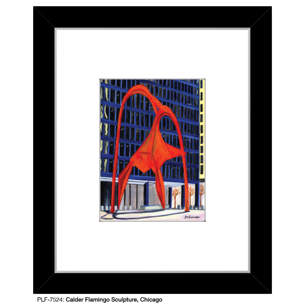 Calder Flamingo Sculpture, Chicago, Print (#7524) - Printed Canvas