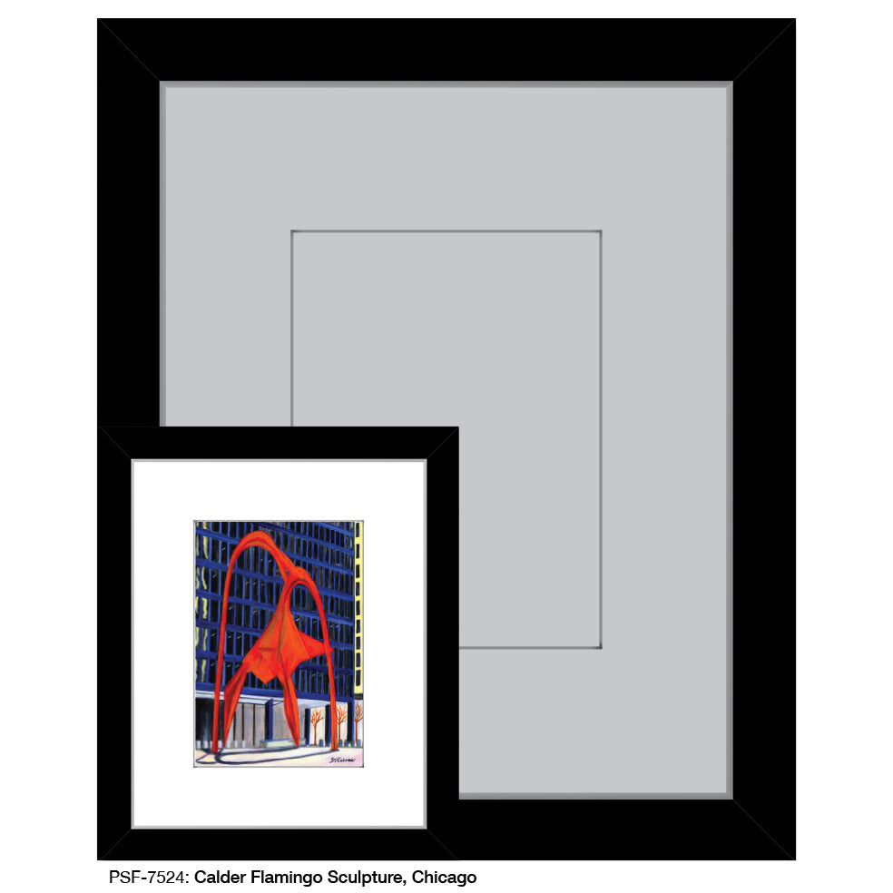 Calder Flamingo Sculpture, Chicago, Print (#7524) - Printed Canvas