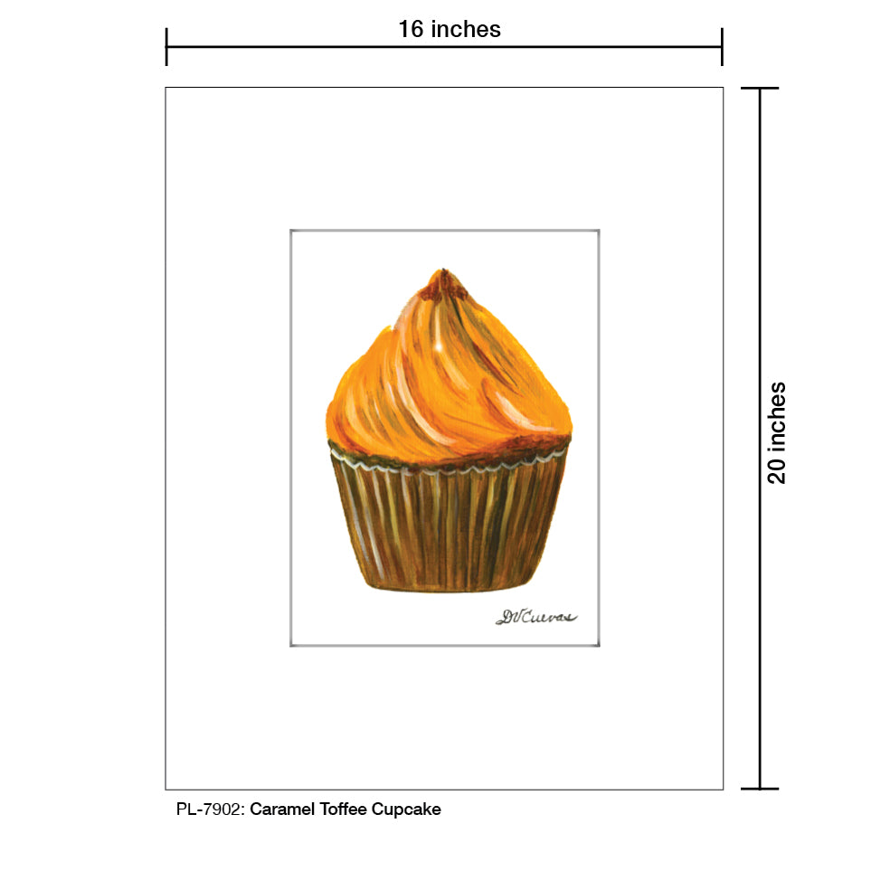 Caramel Toffee Cupcake, Print (#7902) - Printed Canvas