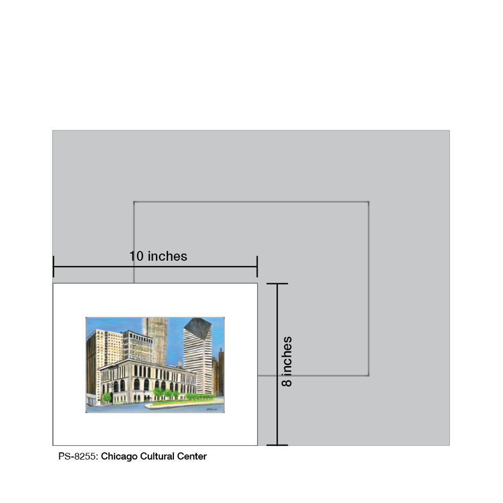 Chicago Cultural Center, Print (#8255B), Print Matted, www.printedcanvas.com