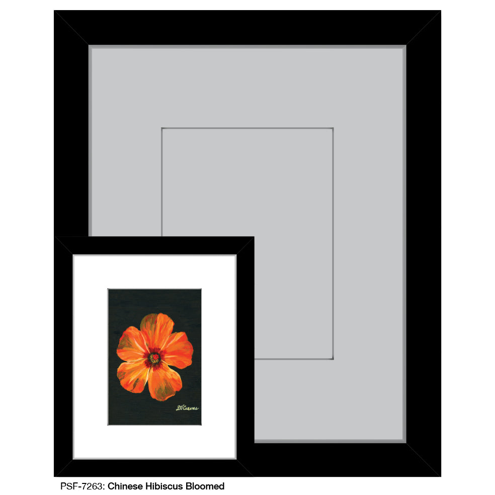 Chinese Hibiscus Bloomed, Print (#7263) - Printed Canvas