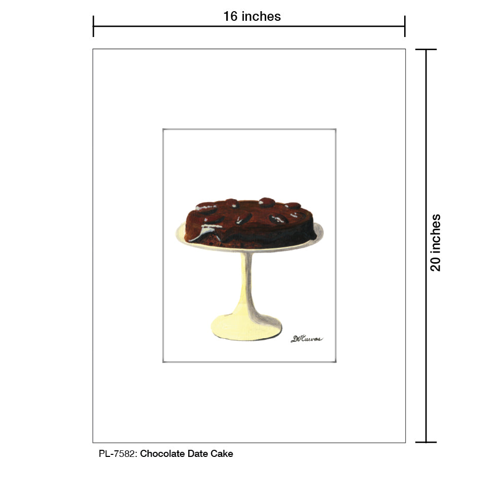 Chocolate Date Cake, Print (#7582) - Printed Canvas