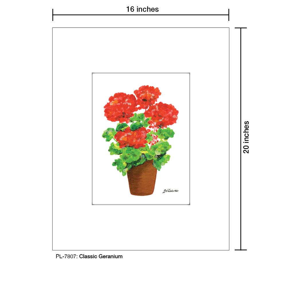 Classic Geranium, Print (#7807A), Printe Matted, www.printedcanvas.com
