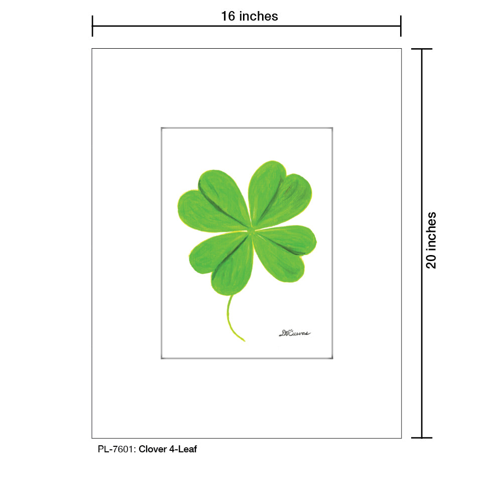 Clover 4-Leaf, Print (#7601) - Printed Canvas