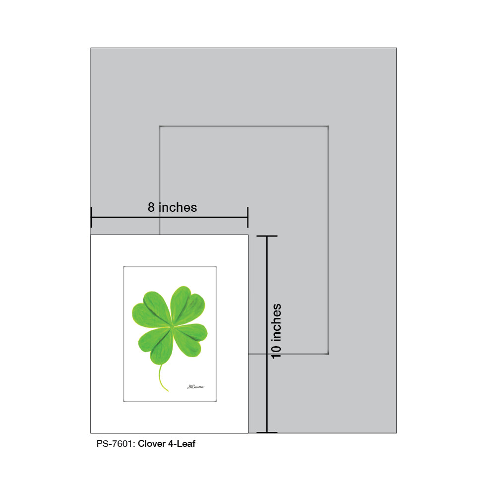 Clover 4-Leaf, Print (#7601) - Printed Canvas