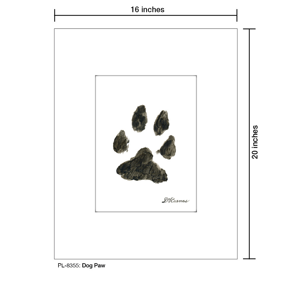 Dog Paw, Print (#8355G), Printe Matted, www.printedcanvas.com