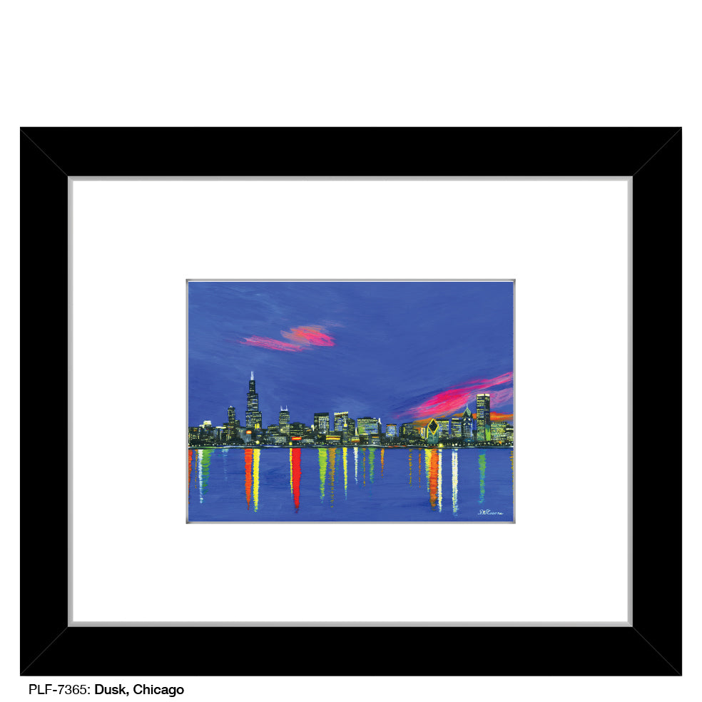 Dusk, Chicago, Print (#7365) - Printed Canvas