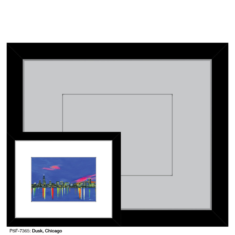Dusk, Chicago, Print (#7365) - Printed Canvas