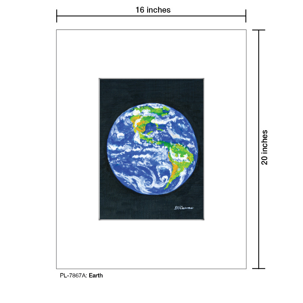 Earth, Print (#7867A), Printe Matted, www.printedcanvas.com