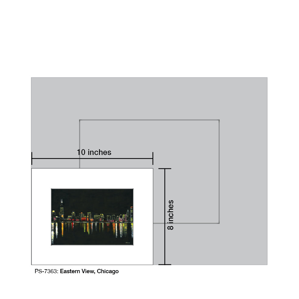Eastern View, Chicago, Print (#7363) - Printed Canvas