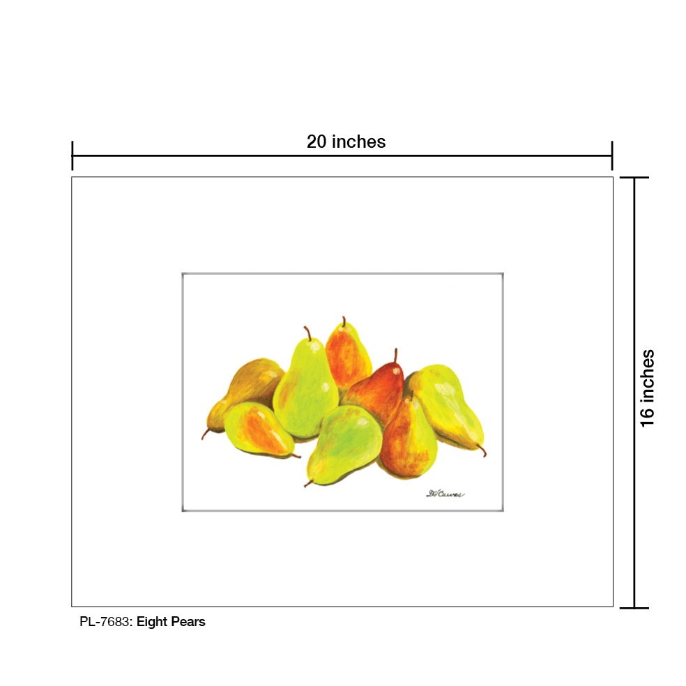 Eight Pears, Print (#7683A), Printe Matted, www.printedcanvas.com