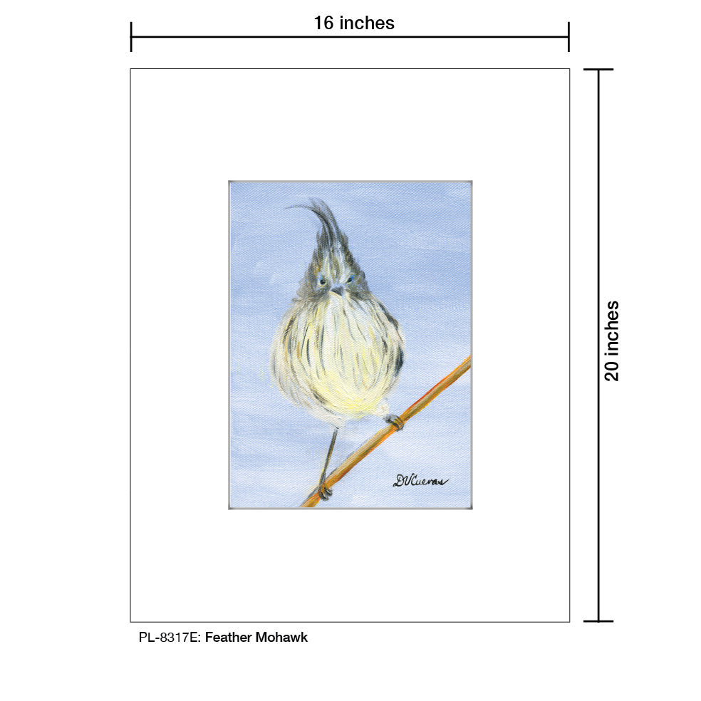 Feather Mohawk, Print (#8317E), Printe Matted, www.printedcanvas.com