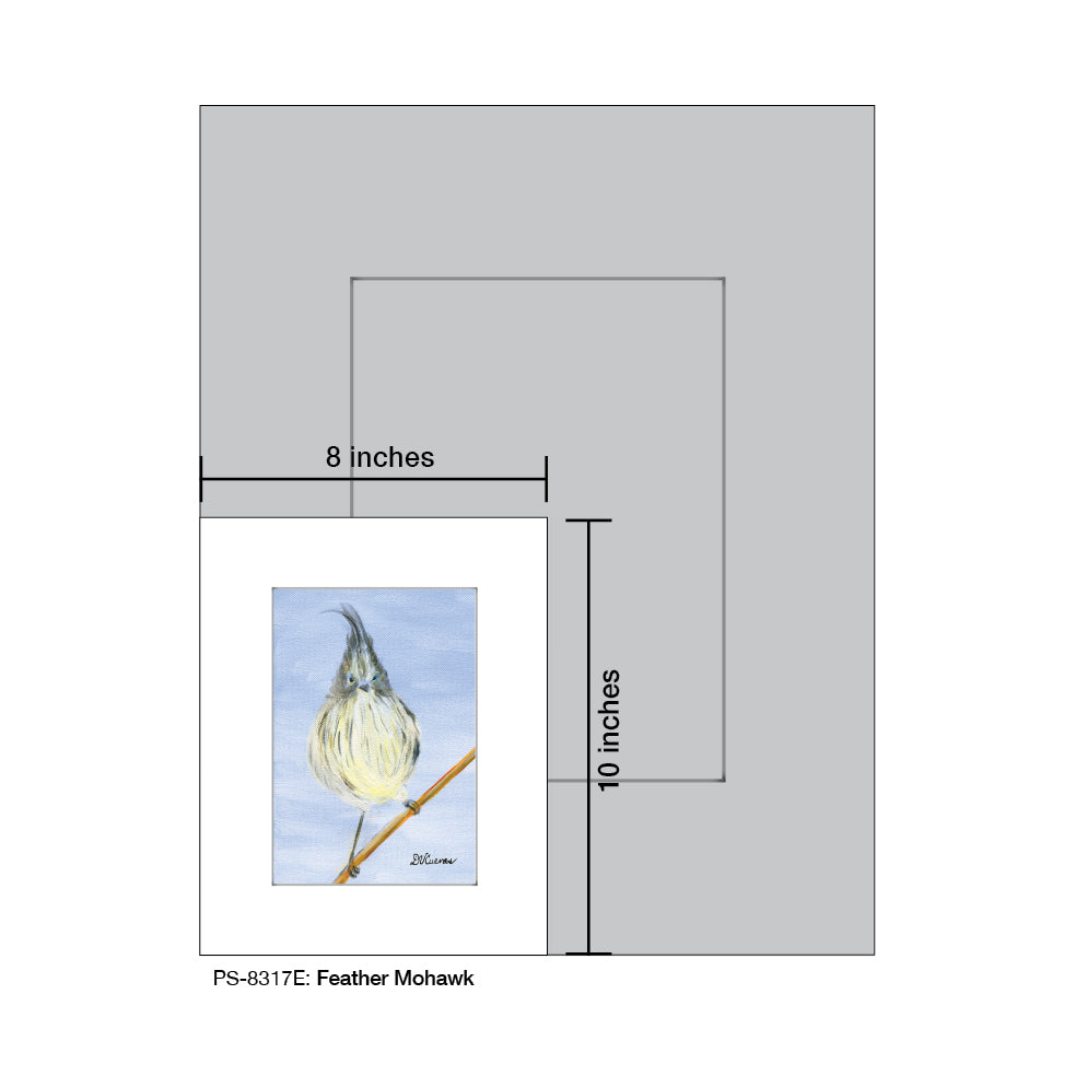 Feather Mohawk, Print (#8317E), Print Matted, www.printedcanvas.com