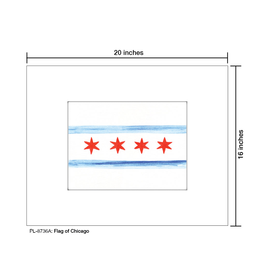 Flag of Chicago, Print (#8736A) - Printed Canvas